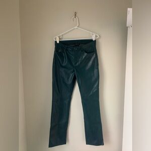 Tribal Green Leather Pants size 8